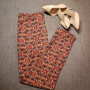 Forever 21 Ikat-like Pattern Cuffed Pants